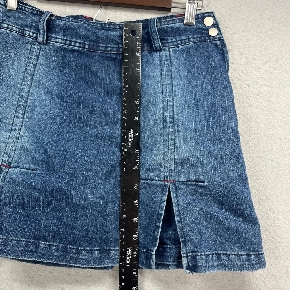 Carolina Blues Denim Skort Womens 8* Blue Medium Wash Jean Skirt Mini Y2K Casual